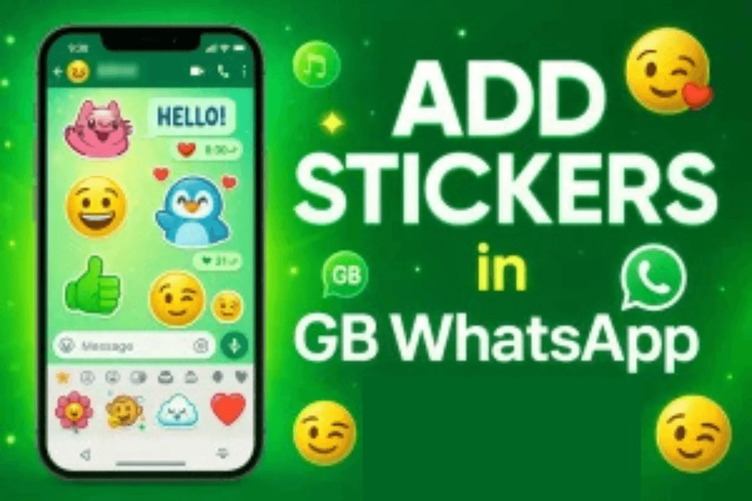 GB WhatsApp Stickers: Add & Create Easily (2025) 1 add stickers in gb whatsapp