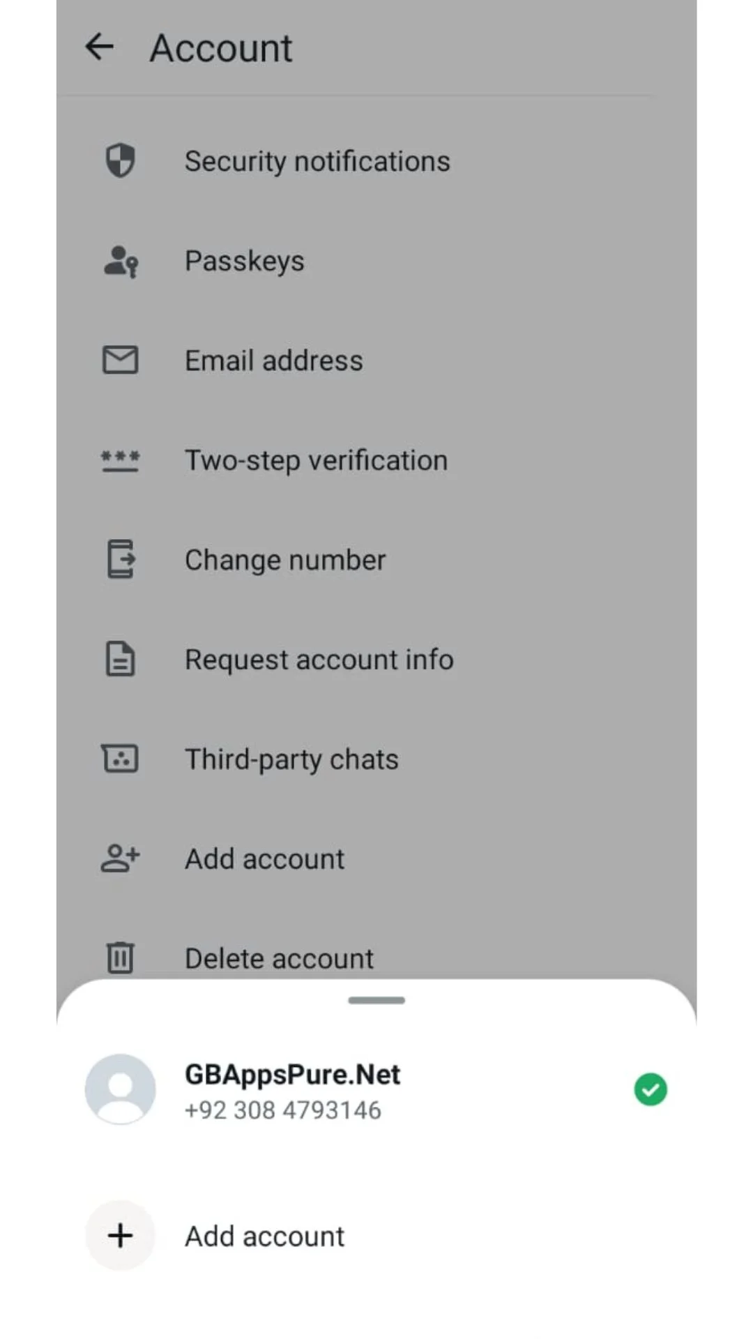 GBWhatsApp Multiple accounts